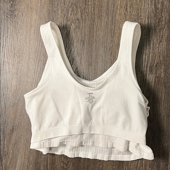 Ryka White Ribbed Padded Sports Bra Size XL - Picture 7 of 7
